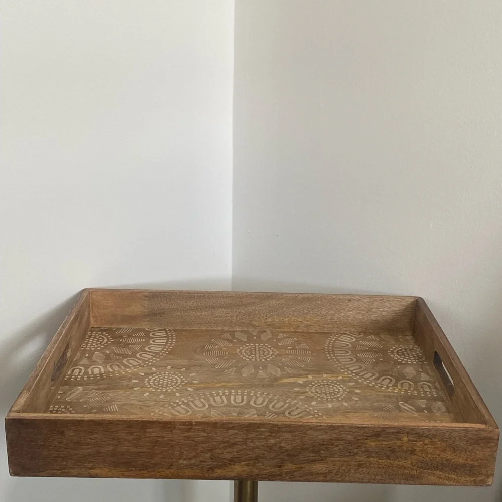NWT Food Network Medallion Wood Serving Tray Kohl's 224123